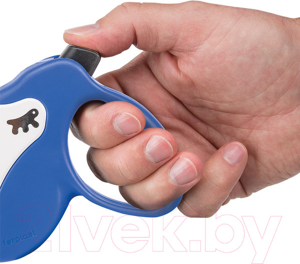 Изображение товара Поводок-рулетка Ferplast Amigo L / 75732025 (лента, синий/белый)