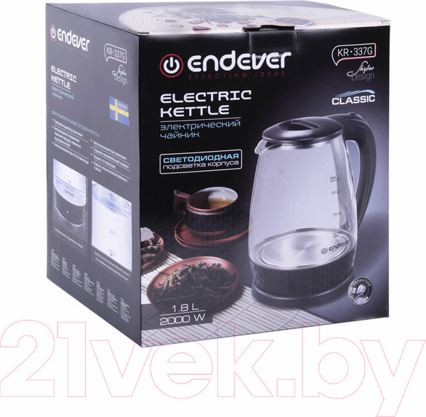 Изображение товара Электрочайник Endever Skyline KR-337G