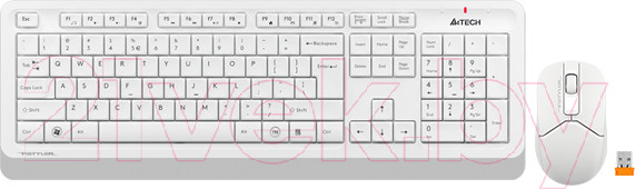 Изображение товара Комплект клавиатура и мышь A4Tech Fstyler FG1012 (белый)