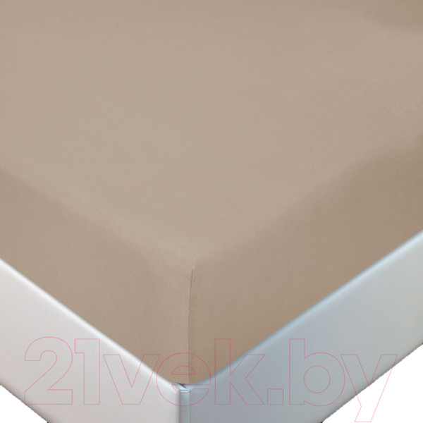 Изображение товара Простыня АртПостель На резинке Какао 251 (90x200x20)