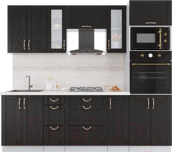 Изображение товара Кухонный гарнитур Интерлиния Мила Крафт 2.4 (дуб английский)