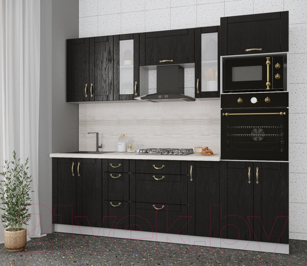 Изображение товара Кухонный гарнитур Интерлиния Мила Крафт 2.4 (дуб английский)