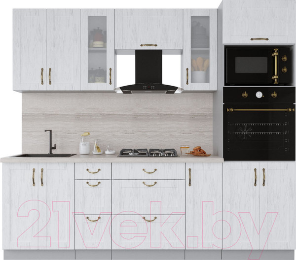 Изображение товара Кухонный гарнитур Интерлиния Мила Крафт 2.4 (дуб полярный)