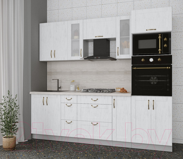 Изображение товара Кухонный гарнитур Интерлиния Мила Крафт 2.4 (дуб полярный)