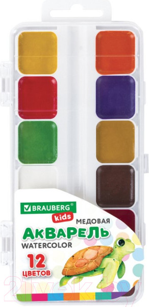 Изображение товара Акварельные краски Brauberg Kids / 192282 (12цв)