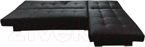 Изображение товара Диван угловой Асмана Марсель без подлокотников левый (исскуственная кожа черный)