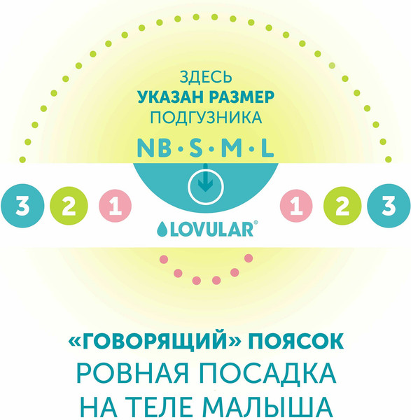 Изображение товара Подгузники детские Lovular Hot Wind S 4-8кг / 429719 (62шт)