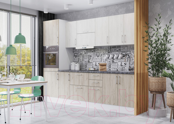 Изображение товара Шкаф-стол кухонный Горизонт Мебель Европа 60 3 ящика (серый крафт)