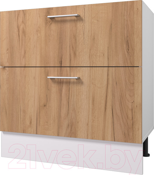 Изображение товара Шкаф-стол кухонный Горизонт Мебель Европа 80 2 ящика (золотой крафт)
