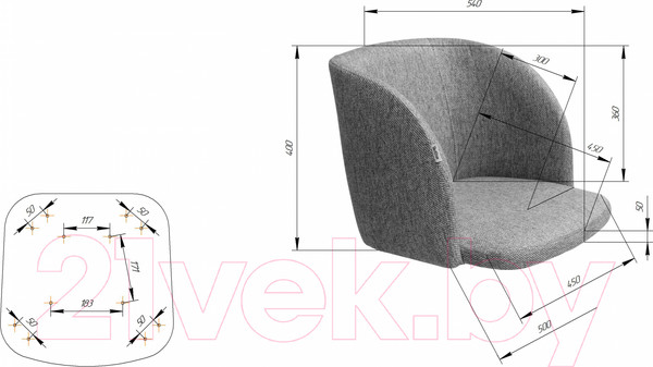 Изображение товара Стул Sheffilton SHT-ST33/S70 (сиреневая орхидея/темный орех/черный)