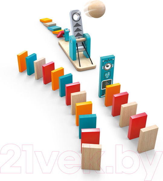 Изображение товара Настольная игра Hape Падающее домино. Фабрика роботов / E1057_HP