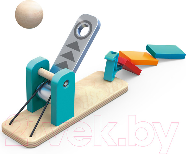 Изображение товара Настольная игра Hape Падающее домино. Фабрика роботов / E1057_HP