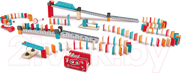 Изображение товара Настольная игра Hape Падающее домино. Фабрика роботов / E1057_HP