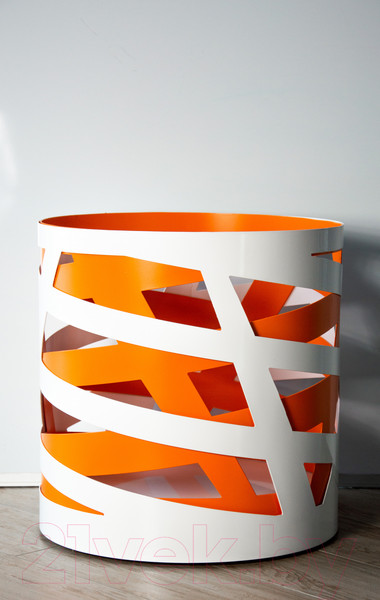 Изображение товара Дровница для камина Fire&Wood Saturn 400x400x410(H) (белый/оранжевый)