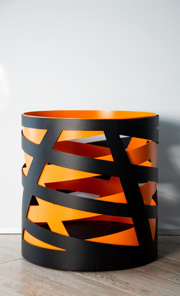 Изображение товара Дровница для камина Fire&Wood Saturn 400x400x410(H) (черный/оранжевый)