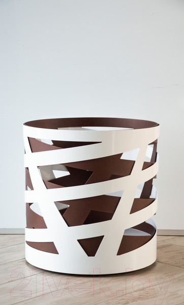 Изображение товара Дровница для камина Fire&Wood Saturn 400x400x410(H) (белый/коричневый)