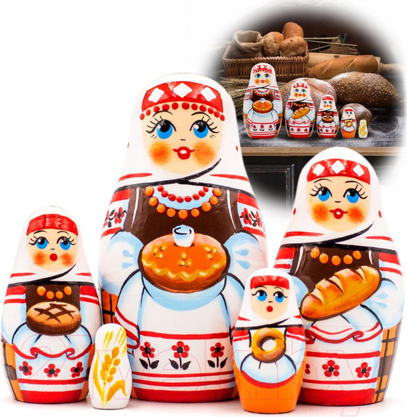 Изображение товара Матрешка сувенирная Брестская Фабрика Сувениров В славянской одежде 5009