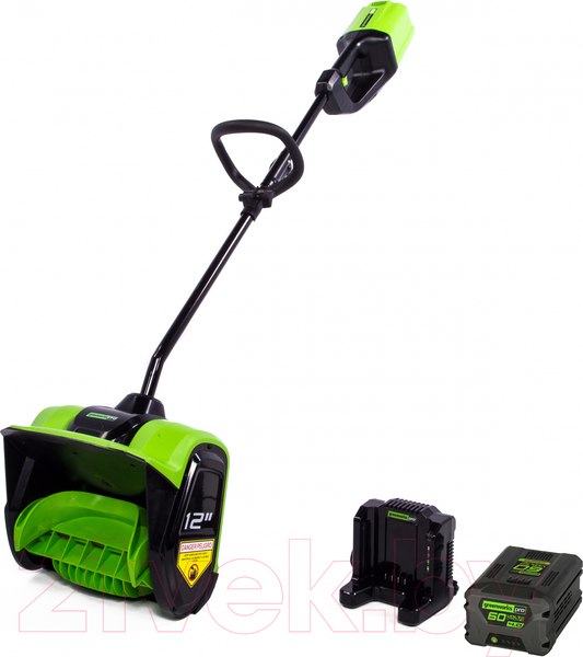 Изображение товара Снегоуборщик аккумуляторный Greenworks GD60SSK4 60V / 2602607UB (с АКБ 4Ач и ЗУ)