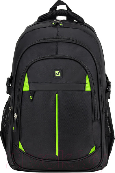 Изображение товара Школьный рюкзак Brauberg Titanium / 270766 (черный/салатовые вставки)