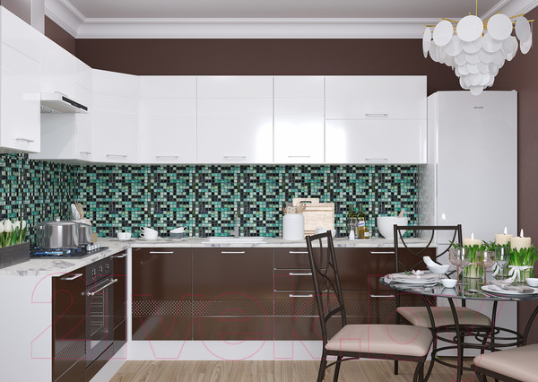 Изображение товара Шкаф-стол кухонный Горизонт Мебель Люкс 60 3 ящика (шоколад гл)