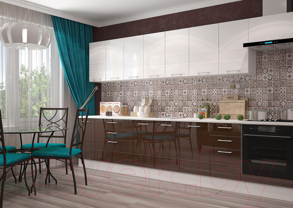 Изображение товара Шкаф-стол кухонный Горизонт Мебель Люкс 60 3 ящика (шоколад гл)