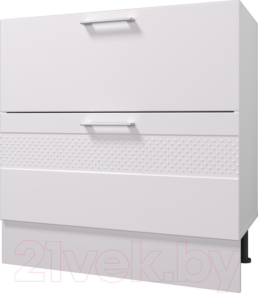 Изображение товара Шкаф-стол кухонный Горизонт Мебель Люкс 80 2 ящика (белый гл)