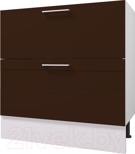 Изображение товара Шкаф-стол кухонный Горизонт Мебель Люкс 80 2 ящика (шоколад гл)