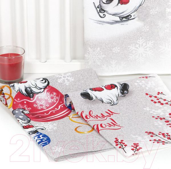 Изображение товара Набор полотенец АртПостель Гномики из рогожки 45x60 / НЗ_ПКР45.60