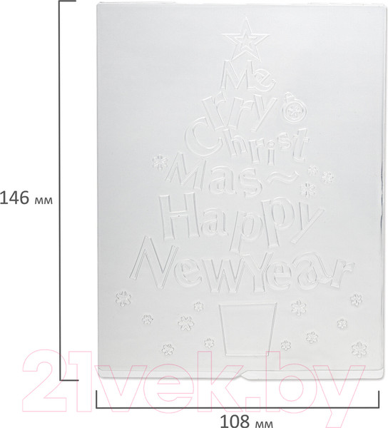 Изображение товара Клише для тиснения Остров Сокровищ 3D Елочка / 663803