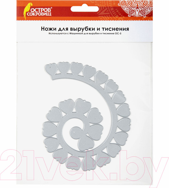 Изображение товара Нож для вырубки и тиснения Остров Сокровищ Цветочная спираль / 663814