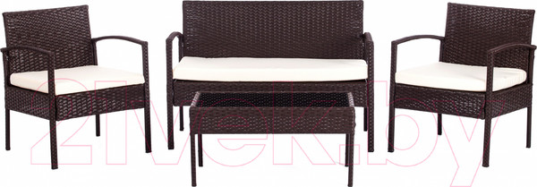 Изображение товара Комплект садовой мебели Tetchair Лаундж (коричневый/бежевый)