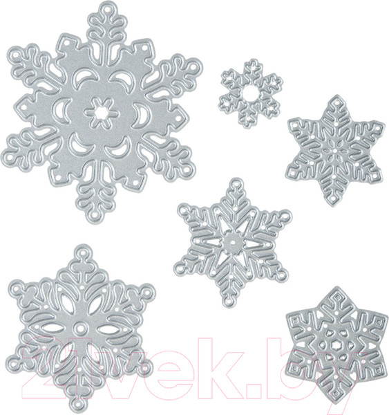 Изображение товара Набор ножей для вырубки и тиснения Остров Сокровищ Снежинки / 663826 (6шт)