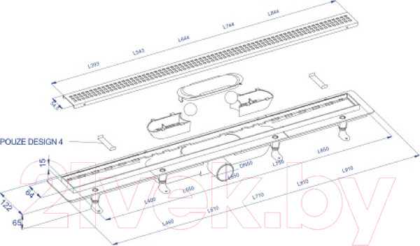 Изображение товара Трап для душа Plast Brno Design SZA4550