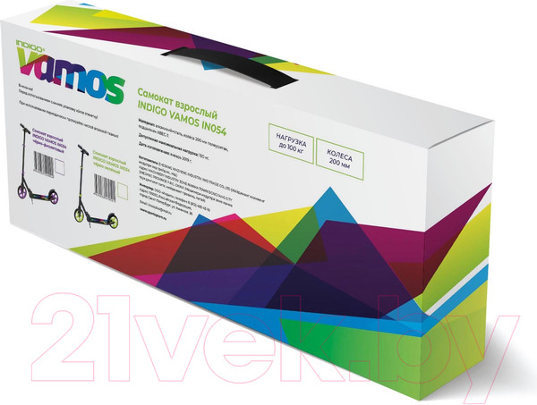 Изображение товара Самокат городской Indigo Sport Vamos / IN054 (белый/розовый)