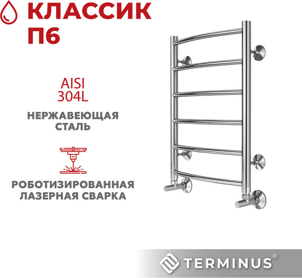 Изображение товара Полотенцесушитель водяной Terminus Классик П6 400x600