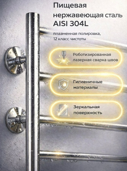 Изображение товара Полотенцесушитель водяной Terminus Аврора П6 400x600 (с боковым подключением 500)