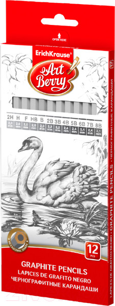 Изображение товара Набор простых карандашей Erich Krause ArtBerry / 56081 (12шт)