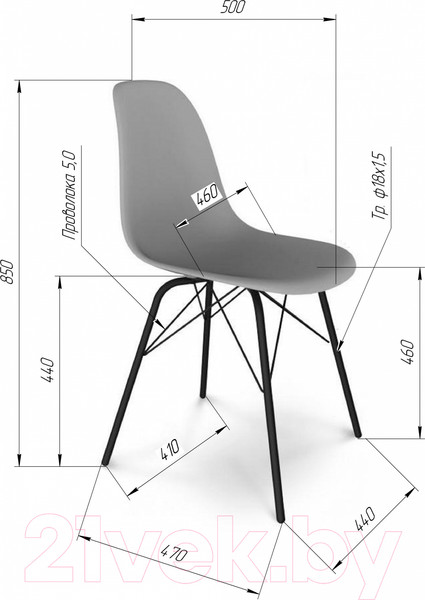 Изображение товара Стул Sheffilton SHT-ST35-2/S64 (лиственно-зеленый/хром лак)