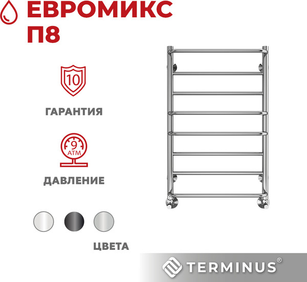Изображение товара Полотенцесушитель водяной Terminus Евромикс П8 500x800