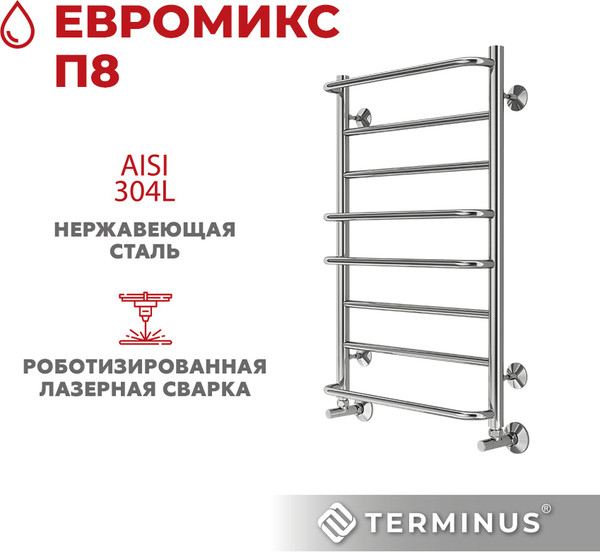 Изображение товара Полотенцесушитель водяной Terminus Евромикс П8 500x800