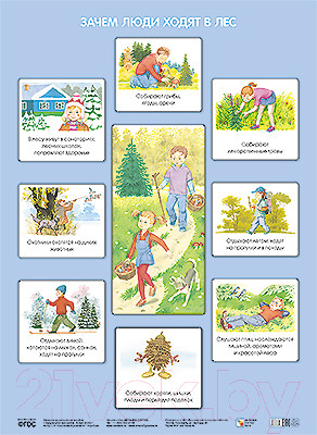 Изображение товара Развивающий плакат Мозаика-Синтез Зачем люди ходят в лес / МС10636