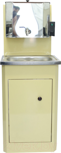 Изображение товара Умывальник для дачи Петромаш С водонагревателем / ЭВБО-15Н (бежевый/мойка нержавейка)