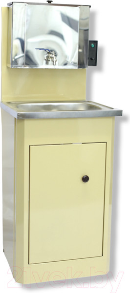 Изображение товара Умывальник для дачи Петромаш С водонагревателем / ЭВБО-15Н (бежевый/мойка нержавейка)