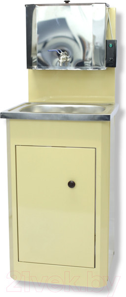 Изображение товара Умывальник для дачи Петромаш С водонагревателем / ЭВБО-15Н (бежевый/мойка нержавейка)