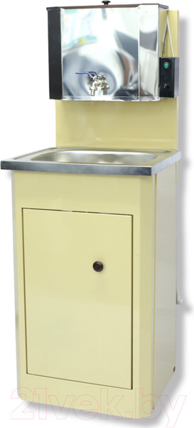 Изображение товара Умывальник для дачи Петромаш С водонагревателем / ЭВБО-15Н (бежевый/мойка нержавейка)