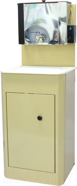 Изображение товара Умывальник для дачи Петромаш С водонагревателем / ЭВБО-15Н (бежевый/мойка пластик)