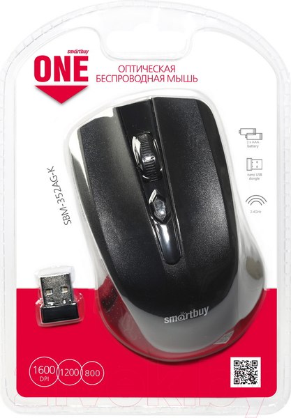 Изображение товара Мышь SmartBuy One 352 / SBM-352AG-K (черный)