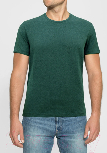 Изображение товара Футболка Alfa Man 6603 (р.170,176-100, темно-зеленый меланж)