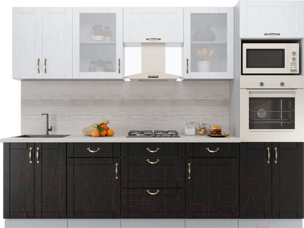 Изображение товара Кухонный гарнитур Интерлиния Мила Крафт 2.8 (дуб английский/дуб полярный)