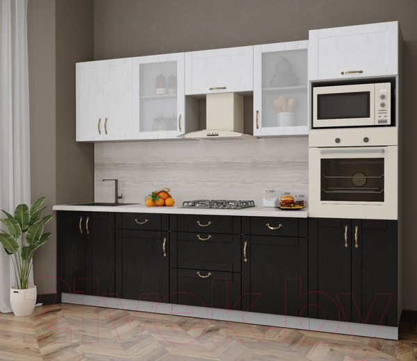 Изображение товара Кухонный гарнитур Интерлиния Мила Крафт 2.8 (дуб английский/дуб полярный)